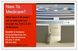 Art for postcard mailer targeting clients close to retirement.